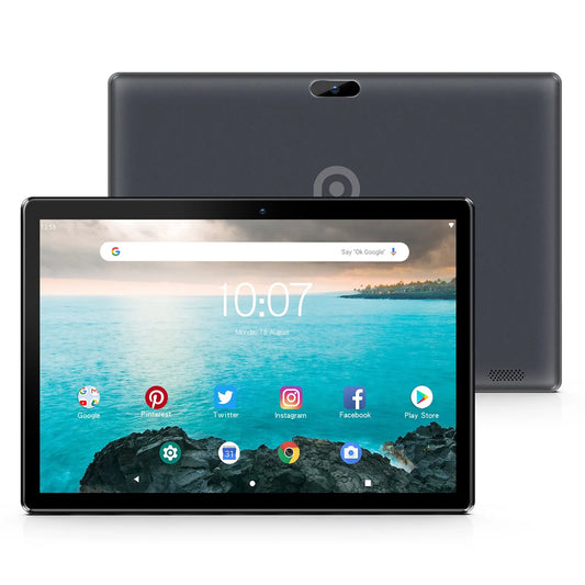 PRITOM 10-Inch Tablet PC with SIM Slot: Android 10, 64GB Quad Core, Touch Screen, WiFi, GPS, Supports 3G Phone Calls.